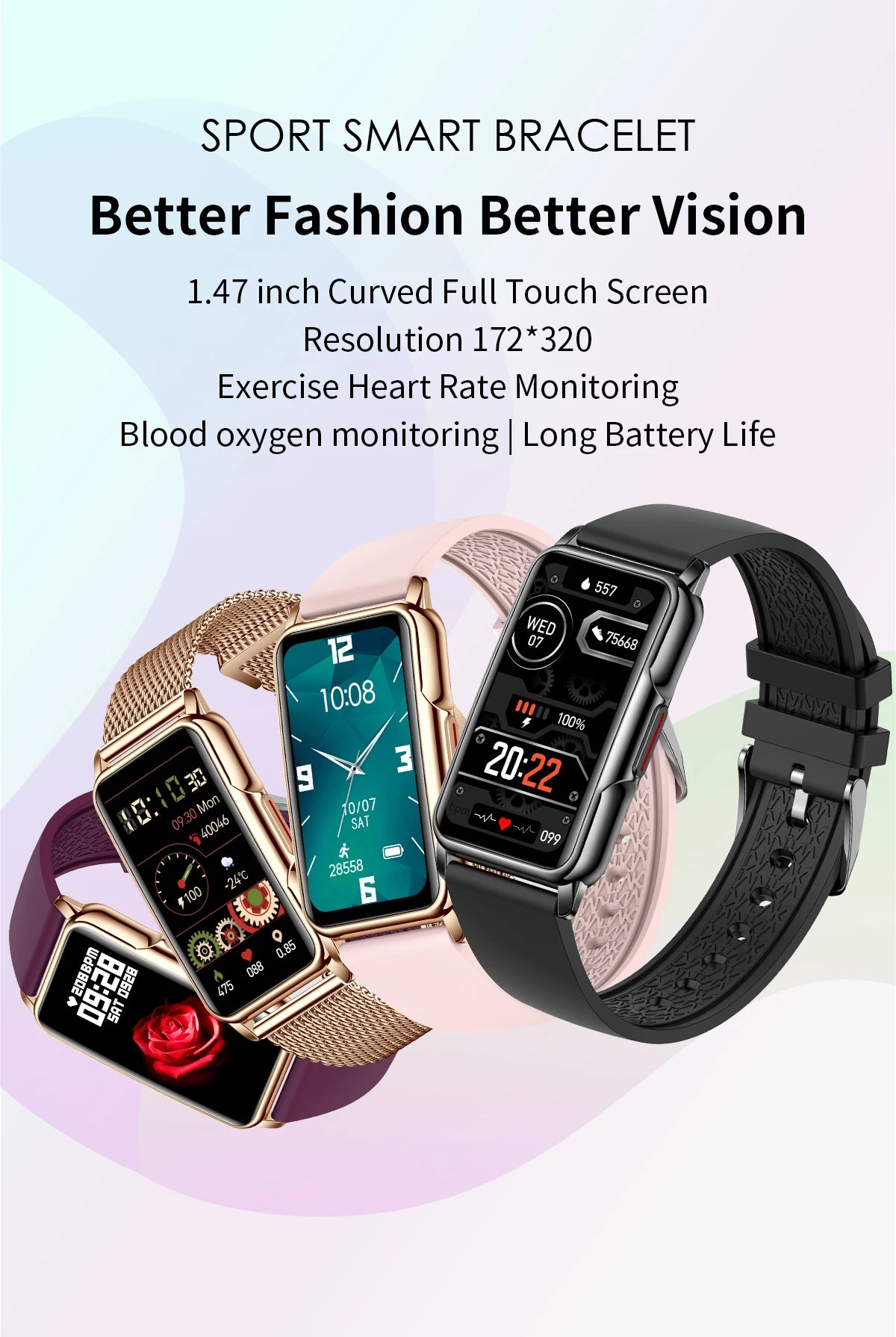Für Android IOS Smart Armband Frauen Smartwatch Männer Herzfrequenz Blutsauerstoff Wasserdicht Sport Smart Band Uhr Für Damen +Geschenk