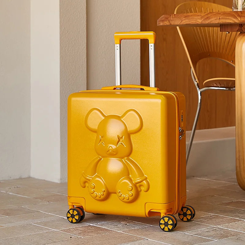 Nouvelle valise trolley universelle à roulettes 18 pouces 2024, sac de maquillage cabine pour hommes et femmes