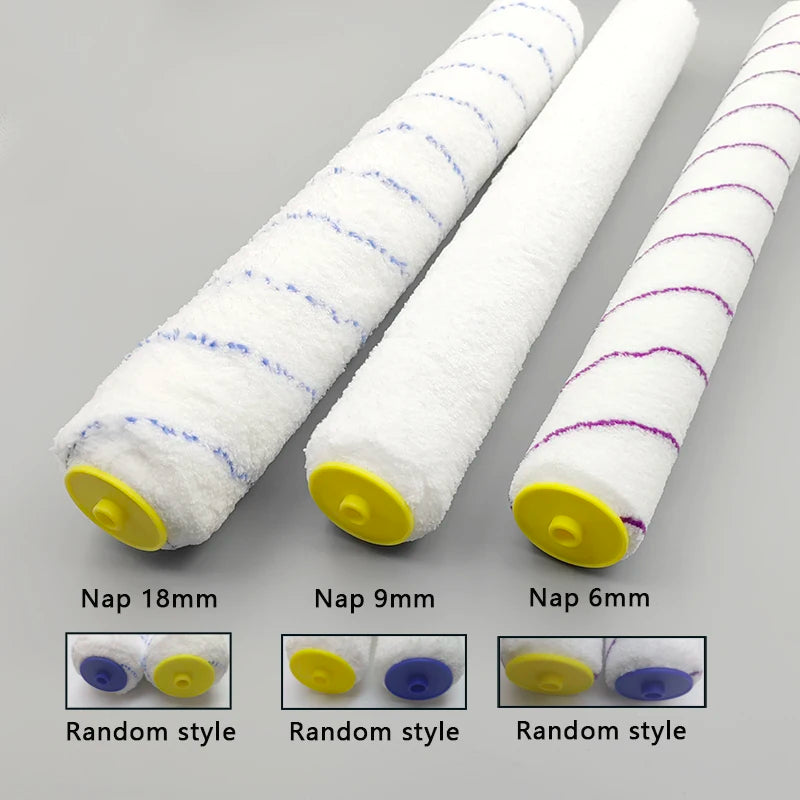 Rouleau à Peinture 18 pouces Brosse Peluche Courte-Moyenne-Longue Outil de Peinture pour Décoration Murale 6MM/9MM Support de Outil de Peinture