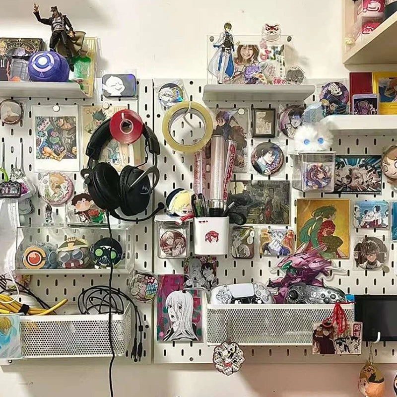 Wall Shelf Pegboard Display DIY Pegboard Kit Hole Board For Wall Panels Home Decor Hanging Shelf Decoration