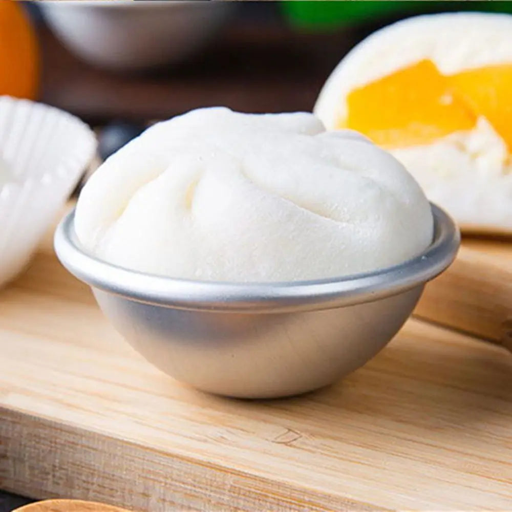 Sphere Bath Half Round Daifuku Dessert Pan Tin Baking 3D Aluminum Ball Mochi Mold Cake Pastry Mould Snowball