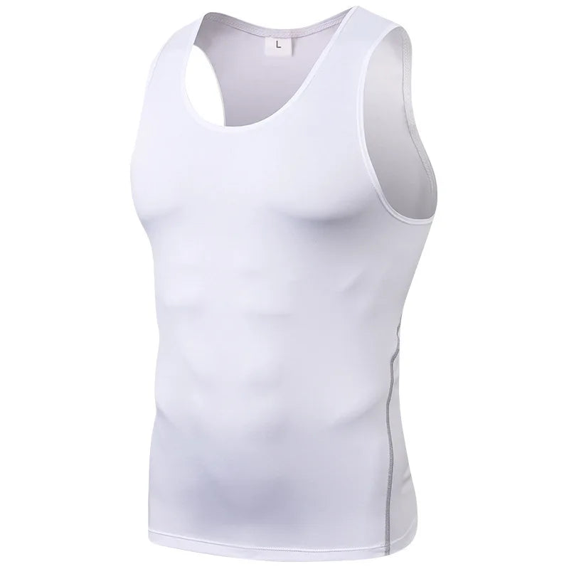 Herren Kompressionsshirt Ärmelloses Tanktop Herren Schnelltrocknend Workout Fitness Gym Baselayer Unterhemd Bodybuilding Laufweste