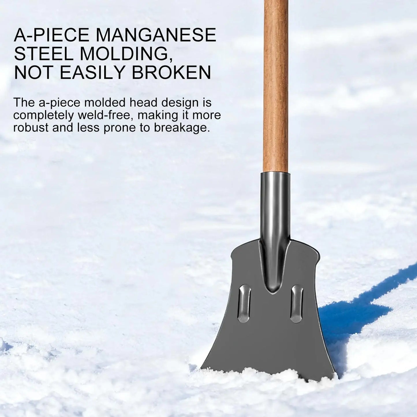 Pelle à neige robuste Grattoir à glace Pelle à neige pour voiture pour le dégivrage extérieur en hiver Pare-brise Jardin Nettoyage de camion Fenêtre Pelouse