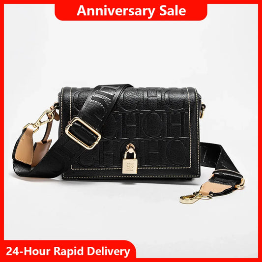 CH Damen Umhängetasche Luxusmarke 2025 Mode Einfarbig Bedruckte Handtasche Modedesign Modell Metallzubehör Schnalle