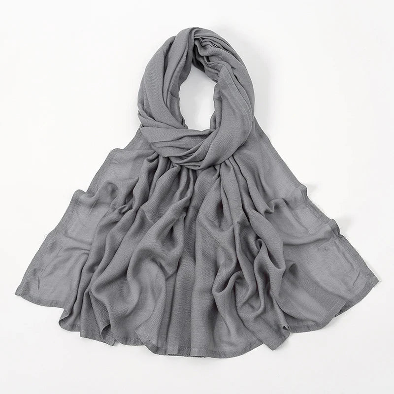 Neuer 170*70cm muslimischer Modal Hijab Viskose-Baumwoll-Schal für Frauen, einfarbig, Kopftuch, islamischer Turban, Haarband, Schleier