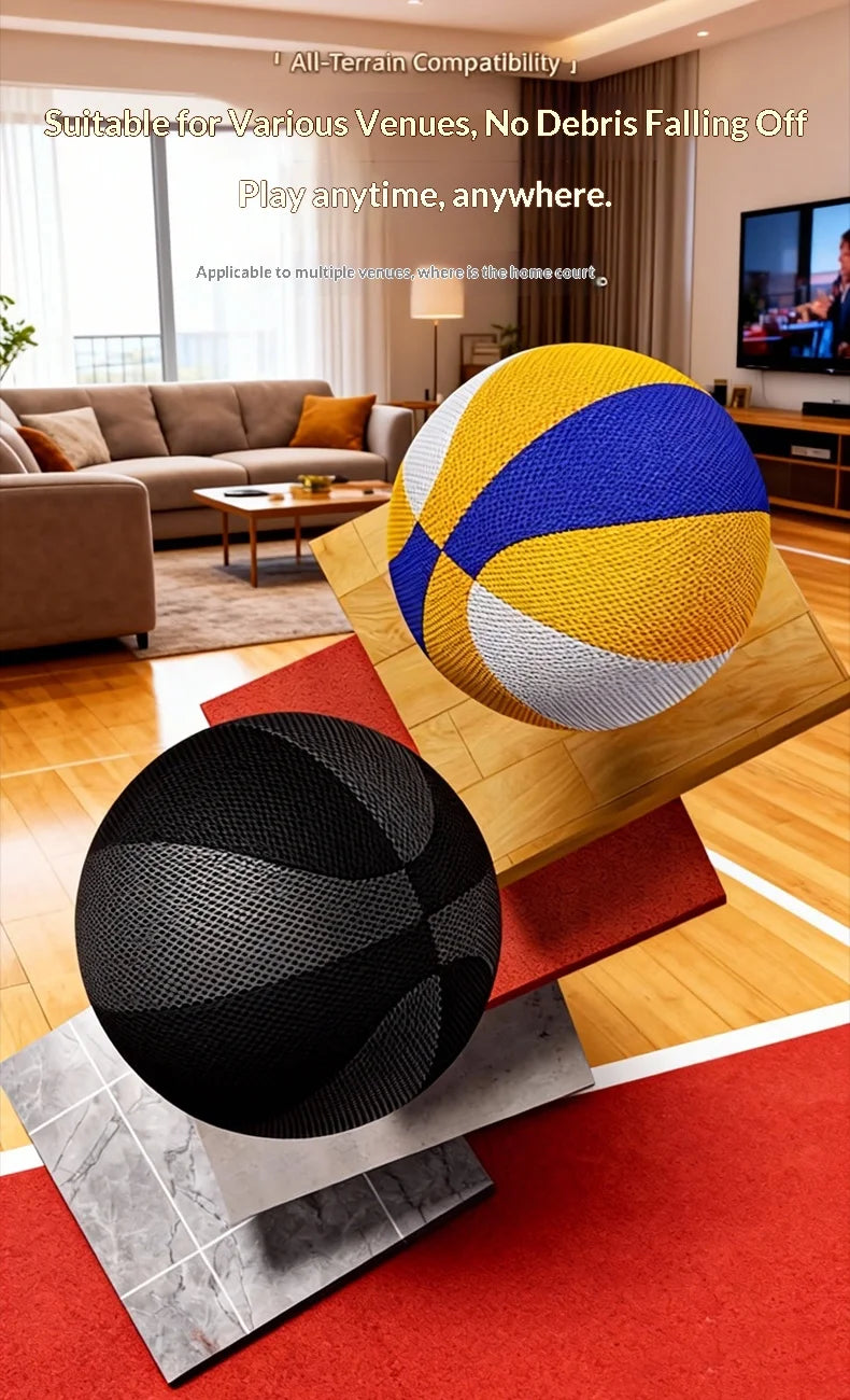 Gewichteter geräuschloser Trainingsbasketball, hochelastischer Schaumstoffball für Indoor-Schießen, Dribbeln, Heimtraining, geräuschlos