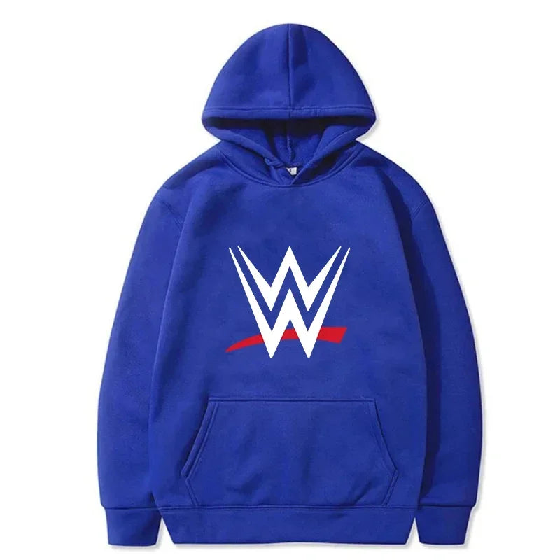 Nouveau sweat à capuche ample avec logo WWE imprimé, pulls à la mode pour hommes et femmes, sweat à capuche décontracté, sweat à capuche long pour hommes