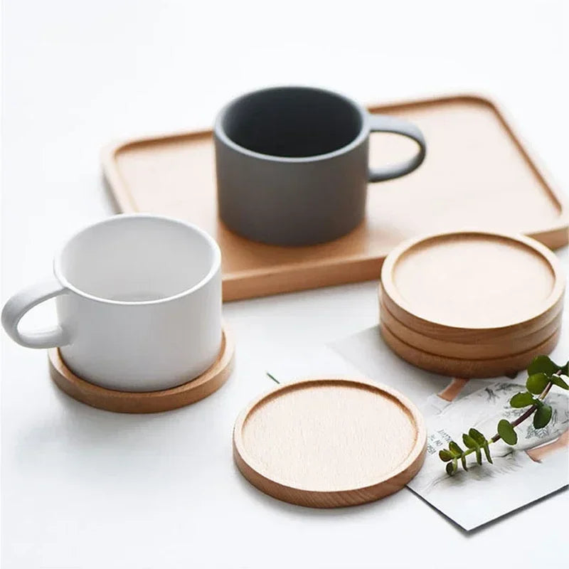 Multi Bambus Tablett Holzuntersetzer Blumentopfuntersetzer Tassenuntersetzer Untersetzer Teller Küchen Deko Teller Kreativer Untersetzer Kaffeetassenmatte