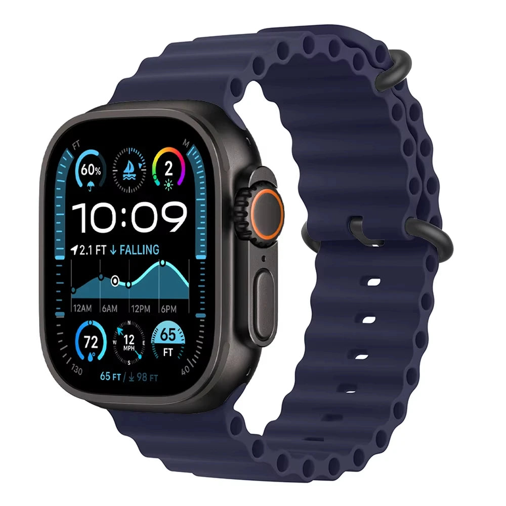 Offizielles Ocean Armband für Apple Watch Ultra 3 2 49mm 46mm 44mm 40mm 42 41 45 Sportarmband iWatch Series 11 10 9 7 8 6 SE3