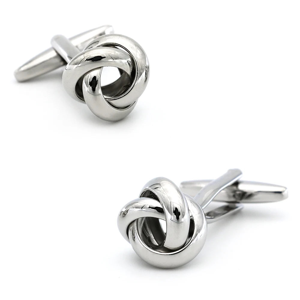 iGame Boutons de manchette nœud de mode en laiton de qualité design boule tressée pour mariage homme