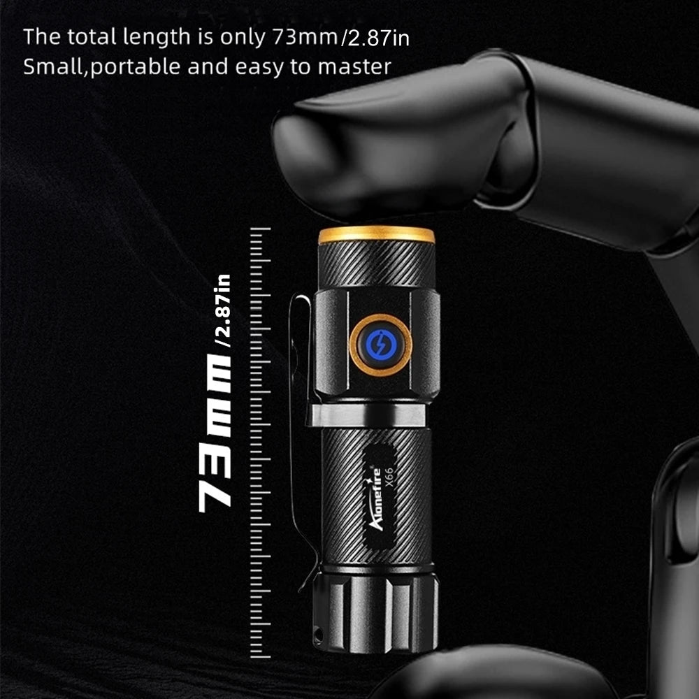 Mini Flashlight High power LED Palm Light Usb Rechargeable Pocket Outdoor Hiking Travel Home Magnet Work lamp Gift Small Torch