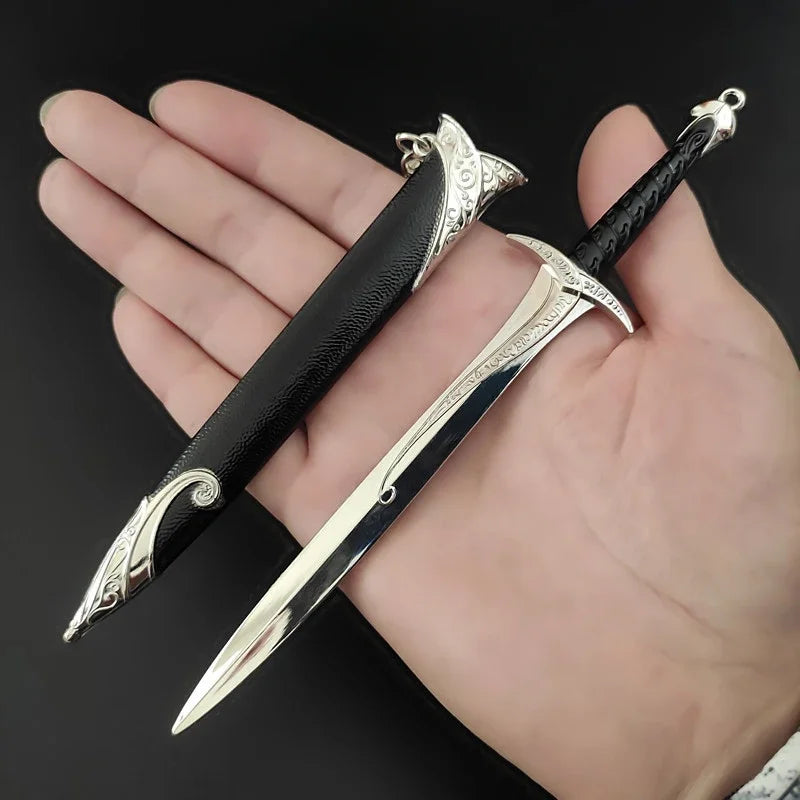 18-22cm Seigneur des Anneaux Arme Médiévale Glamdring Aragorn Narthil Épée Métal Katana Samouraï Porte-clés Ornements Cadeaux Jouet