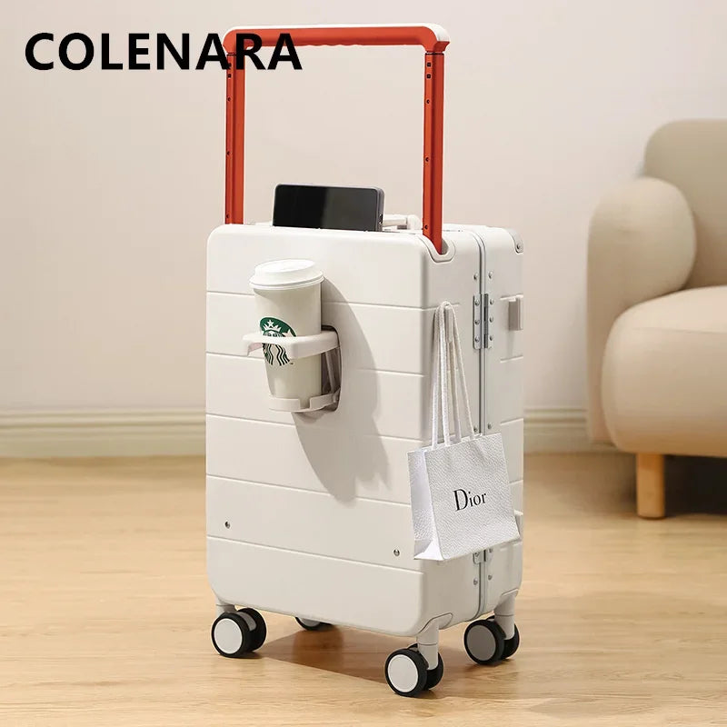 COLENARA Gepäck Neu 20"24" Herren Aluminiumrahmen Boarding Box Damen ABS + PC Trolley Koffer "26 Zoll Handgepäck Reisekoffer