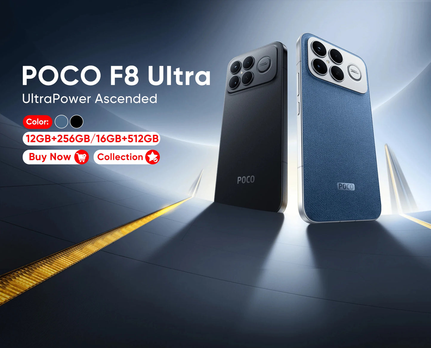 Original POCO F8 Ultra Globale Version Smartphone Snapdragon 8 Elite Gen 5 6,9" Display 6500mAh 100W HyperCharge 50W Wireless NFC