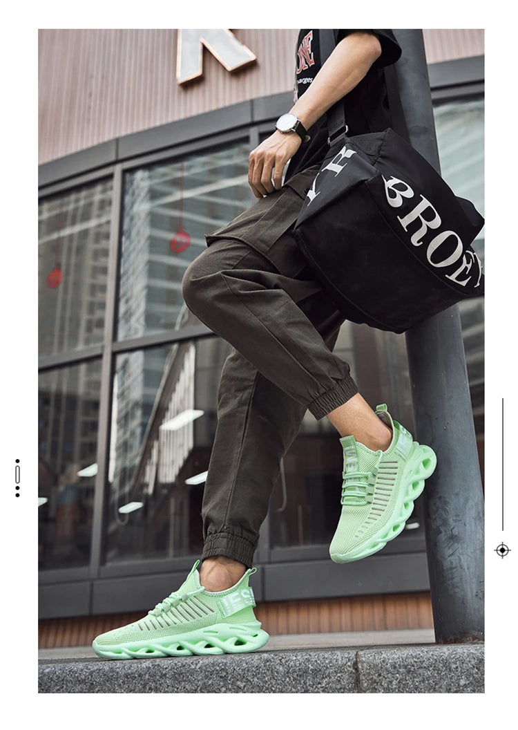 Atmungsaktive Freizeit-Sportschuhe für Frühling und Sommer, leichte, flache Lauf-Slipper für Damen und Herren