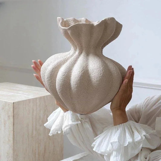 Vase Céramique Français Minimaliste Vase Floral Centre de Table Décoration Maison Pour Femme Cadeau Anniversaire