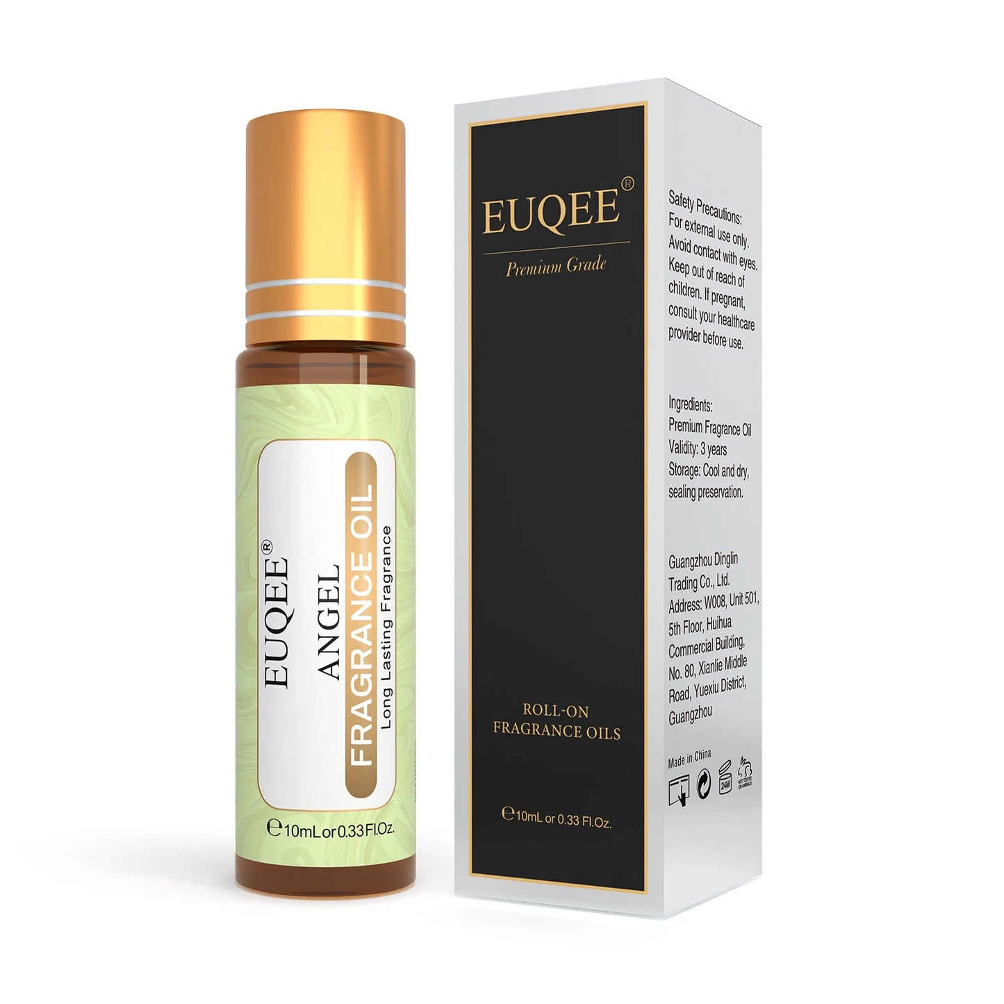 EUQEE 10ml Damen Roller Duftöl – Kokosnuss Vanille Bubble Gum Bright Crystal Bombshell Midnight Rose Angel Aromaöle