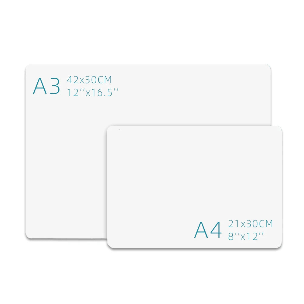 A4/A3 Magnetic Whiteboard Dry Erase White Board Markers Office Home Erasable Flexible Refrigerator Magnet Memo Message Board