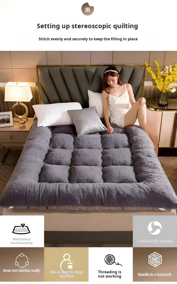 Neueste verdickte warme Lammwolle Matratze Tatami Matratze Studentenwohnheim Matratze Rutschfest faltbar für Schlafzimmer Sofa Bett 매트리스