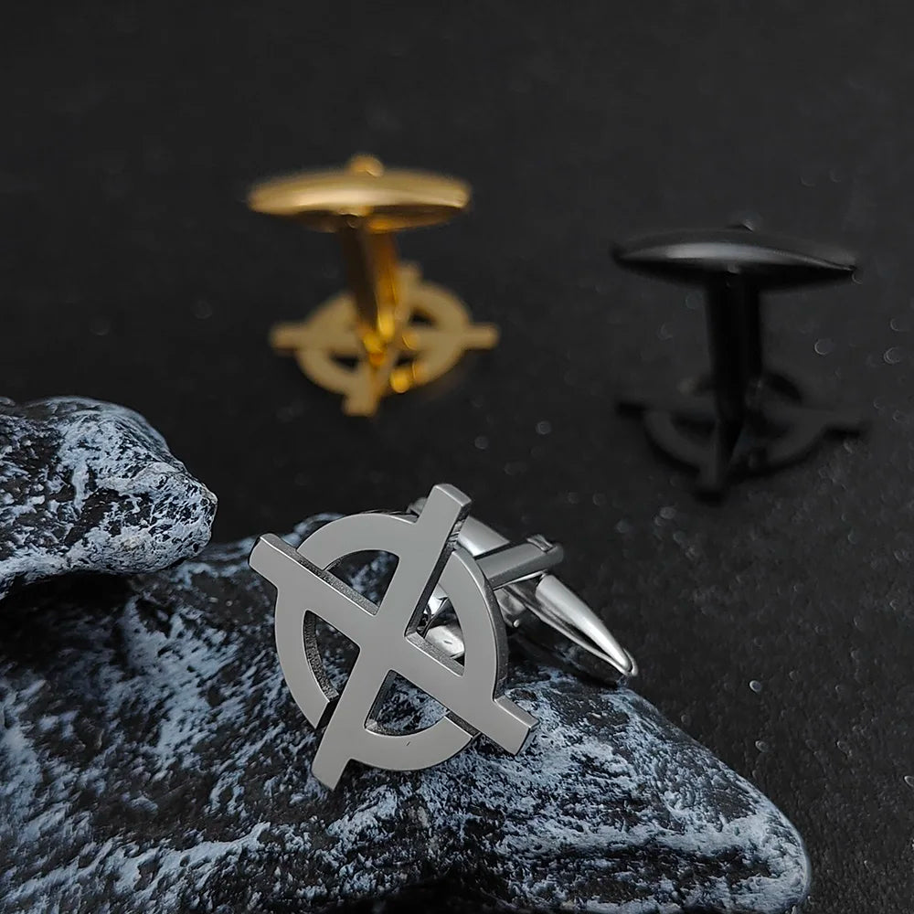 Manschettenknöpfe aus Edelstahl mit Totenkopf, Spinne, Fledermaus, Herren-Hemdknöpfe, Krawatten für Herrenkleidung, dekorative Punk-dunkle Manschettenknöpfe, Schmuckgeschenk