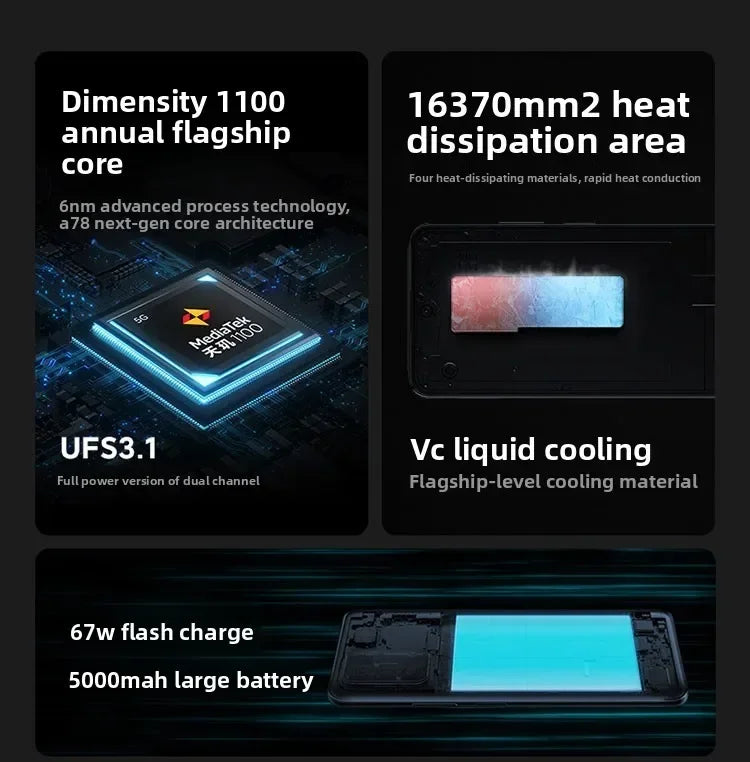 Redmi Note 10 Pro 5G Dimensity 1100 120Hz Refresh Rate 67W Charging 6.6" FHD+ Display Xiaomi Mobile Phones Smartphone