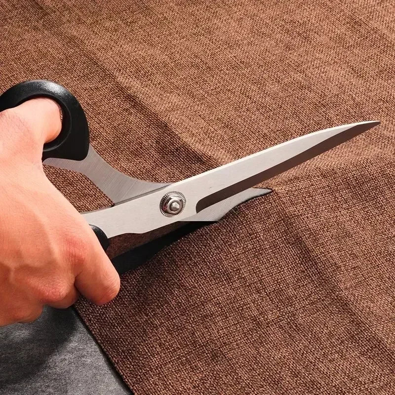 10-Zoll-Edelstahl-Schneiderschere, schwarze Schere, Haushalts-Profischnittschere, DIY-Nähwerkzeuge für
