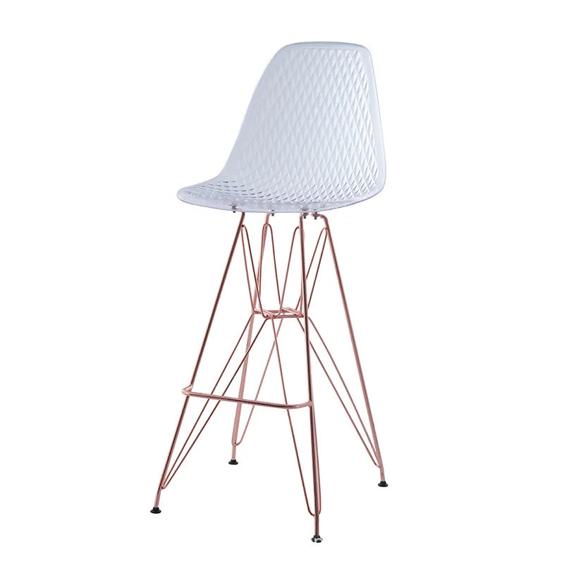 Nordic Transparent Eames Plastic Dining Bar Chair for Cafe Negotiation Simple Wholesale Seating