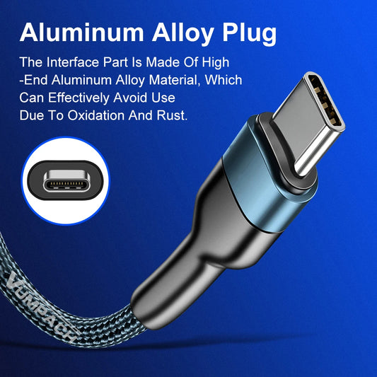 Vumpach Fast usb c type c cable Fast Charging Data Cord Charger usb cable c For Samsung s21 s20 A51 xiaomi mi 10 redmi note 9s 8