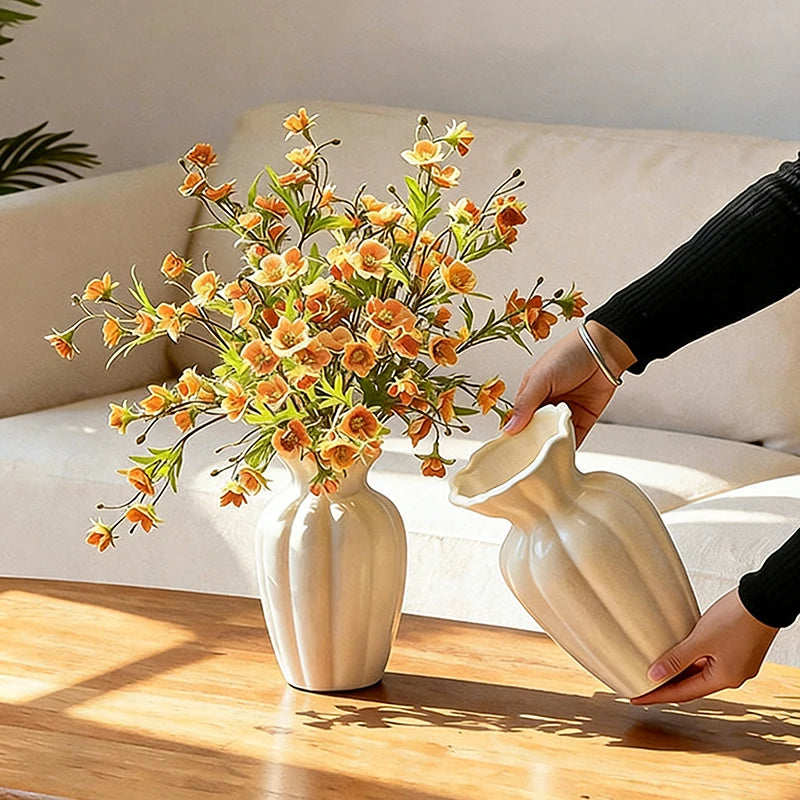 Vase à fleurs en céramique, Centre de table décoratif, Vase esthétique, Vases pour plantes hydroponiques, Ornement de bureau, Décoration d'intérieur