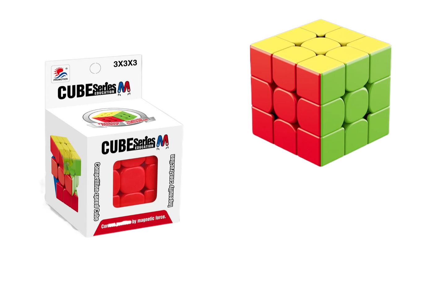 Yisheng Magic Cube 3x3 Puzzle Jouets Éducatifs Casse-tête en Fibre de Carbone Transfert Thermique Cubes Couleurs Macaron Bonbon Cadeau pour Enfants