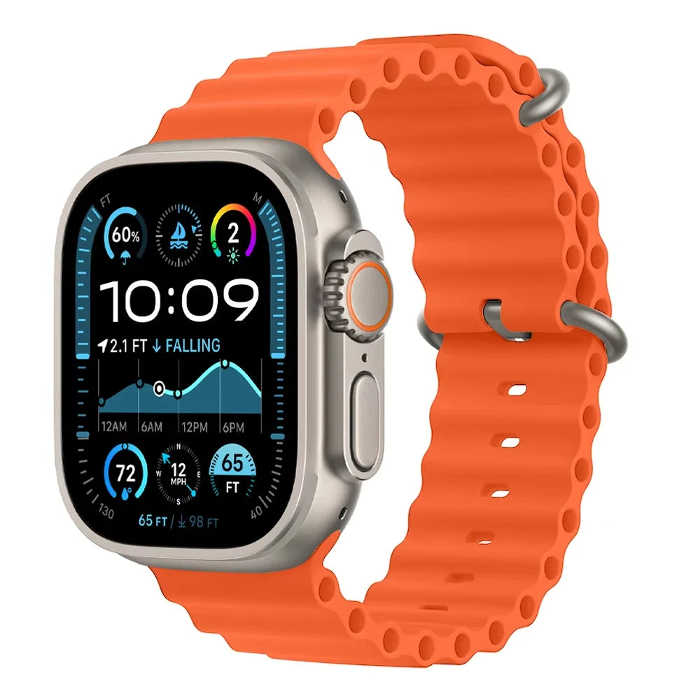 Offizielles Ocean Armband für Apple Watch Ultra 3 2 49mm 46mm 44mm 40mm 42 41 45 Sportarmband iWatch Series 11 10 9 7 8 6 SE3