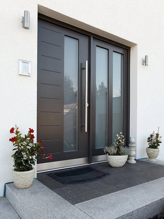 Eingangstüren Villa Haustor Haupt Drehtür Außen Eingangstür Flügeltür Sicherheitstür Aluminium Wohndekor Maßanfertigung