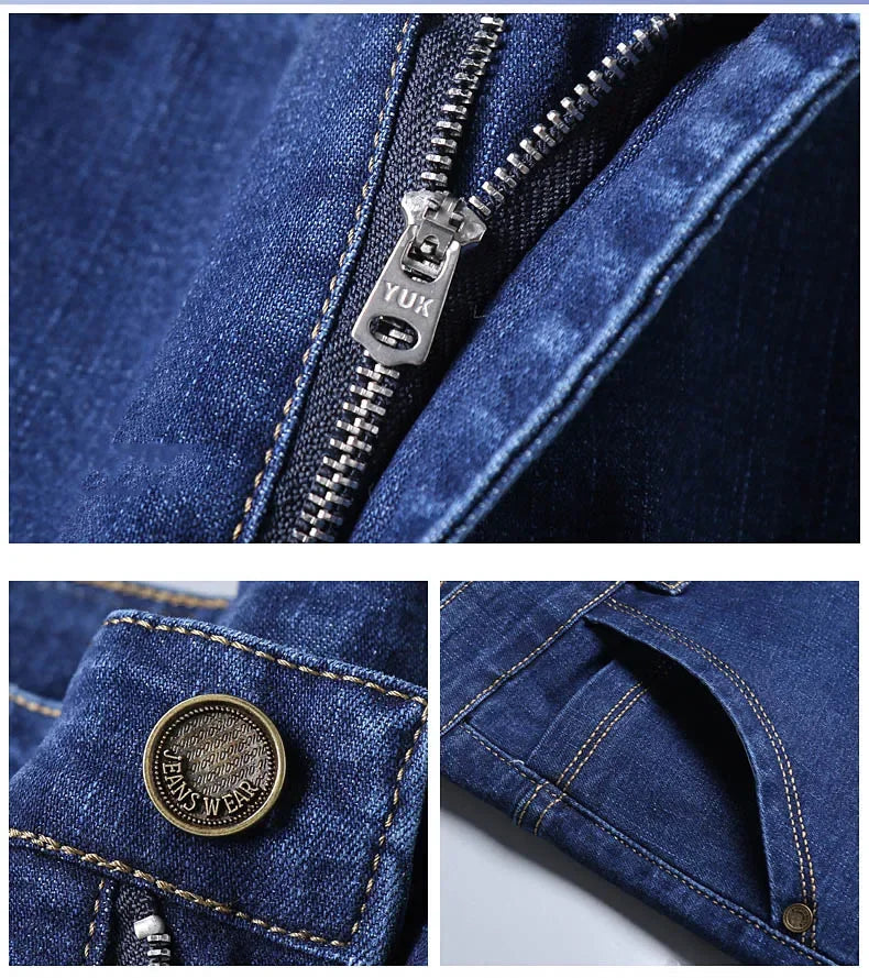 Neue Herren Leichte Luxus Stretch Slim Fit Hose Bequem Weich Business Mode Gerade Freizeit Jeans Herren Markenbekleidung
