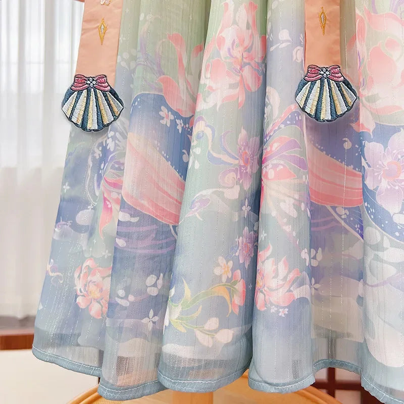 Robe chinoise Hanfu moderne pour fille, tenue d'Halloween de fée, Vêtements pour enfants, Vestidos, Costume traditionnel de Cosplay, Robes pour filles