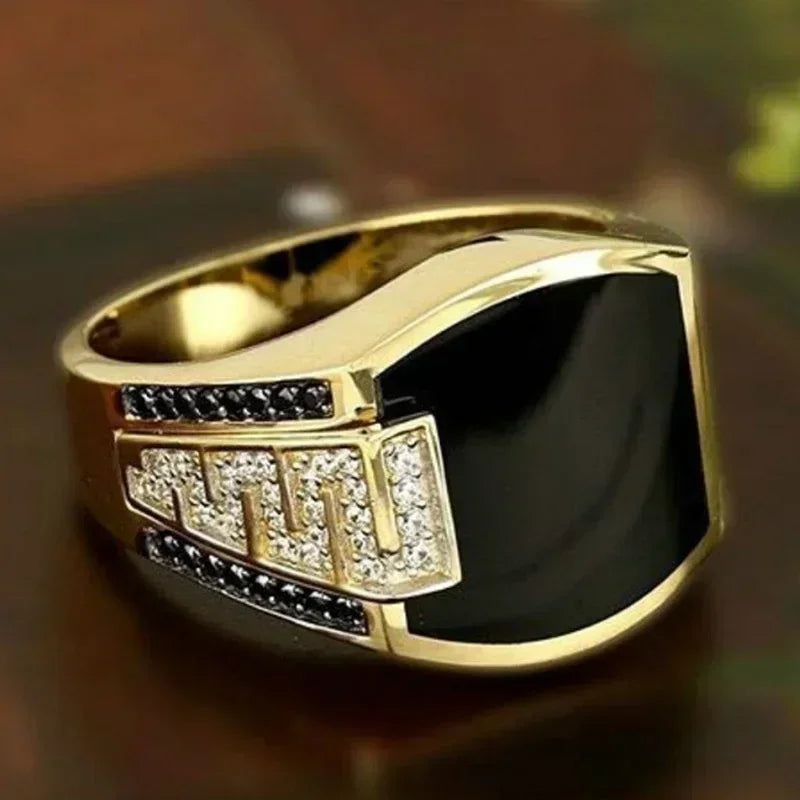 Nouvelles bagues brillantes en métal 2023 pour hommes, anneaux géométriques larges, chevalière carrée, style punk, bijoux fantaisie, vente en gros