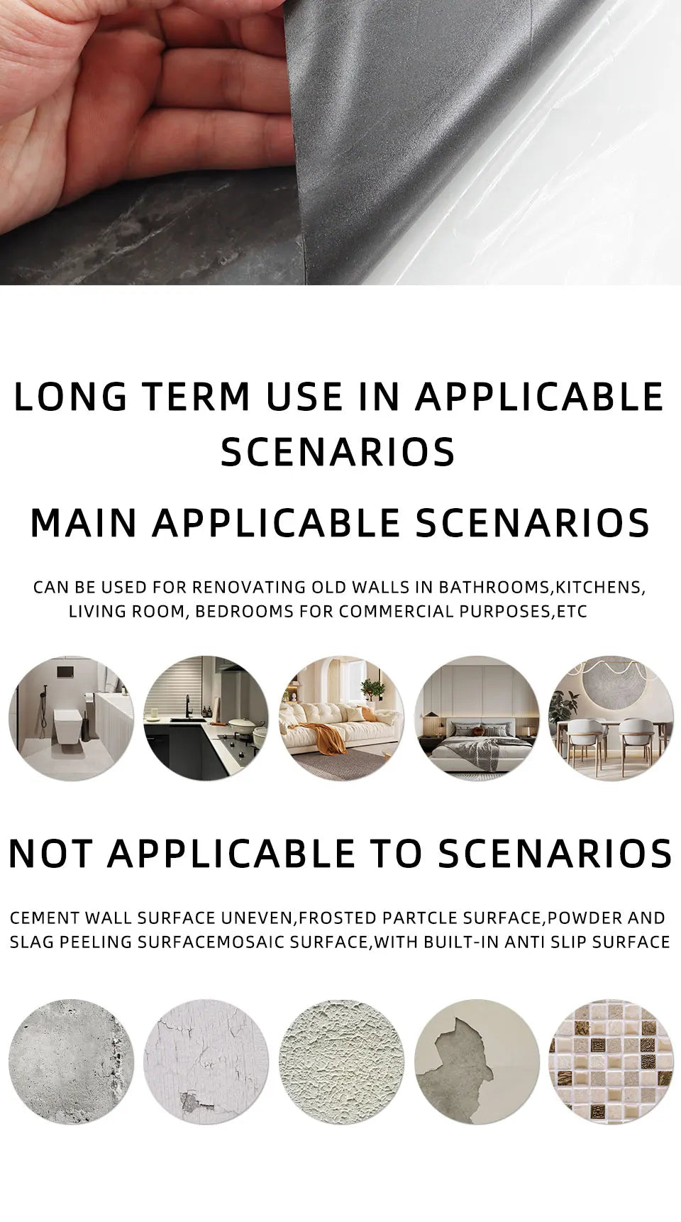 40 autocollants muraux auto-adhésifs en PVC imperméable à effet carrelage, découpables et pelables, pour cuisine et salle de bain