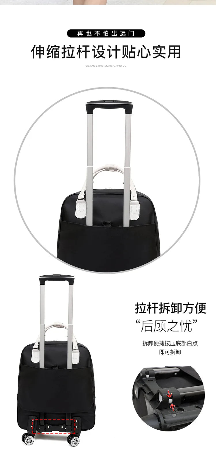 Fashion Rollkoffer Damen 4 Räder Spinner Reisetaschen Herren Geschäftsreise-Taschen Oxford-Koffer Wasserdichte Trolleys