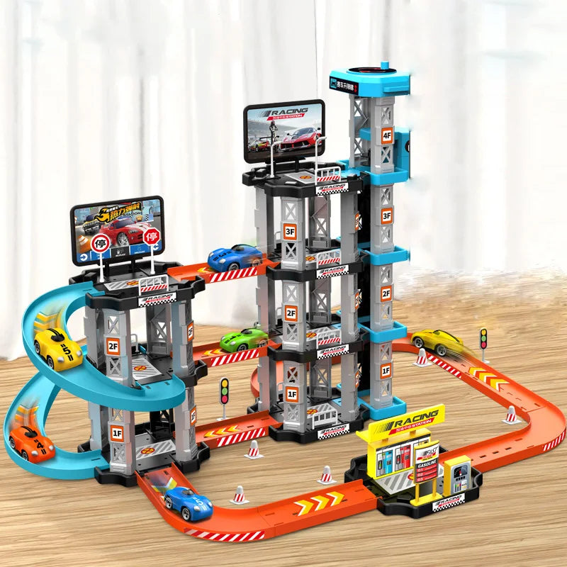 Race Track Car Ramp Toy Educational Game For Boys Children Racing Gliding Track Toys Puzzle Gliding Rail Car Park Toy