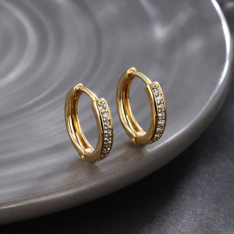 Boucle d'oreille de luxe en or pur 24K 9999, nouveau style européen et américain, simple, légère, polyvalente, de haute qualité, pour femme.
