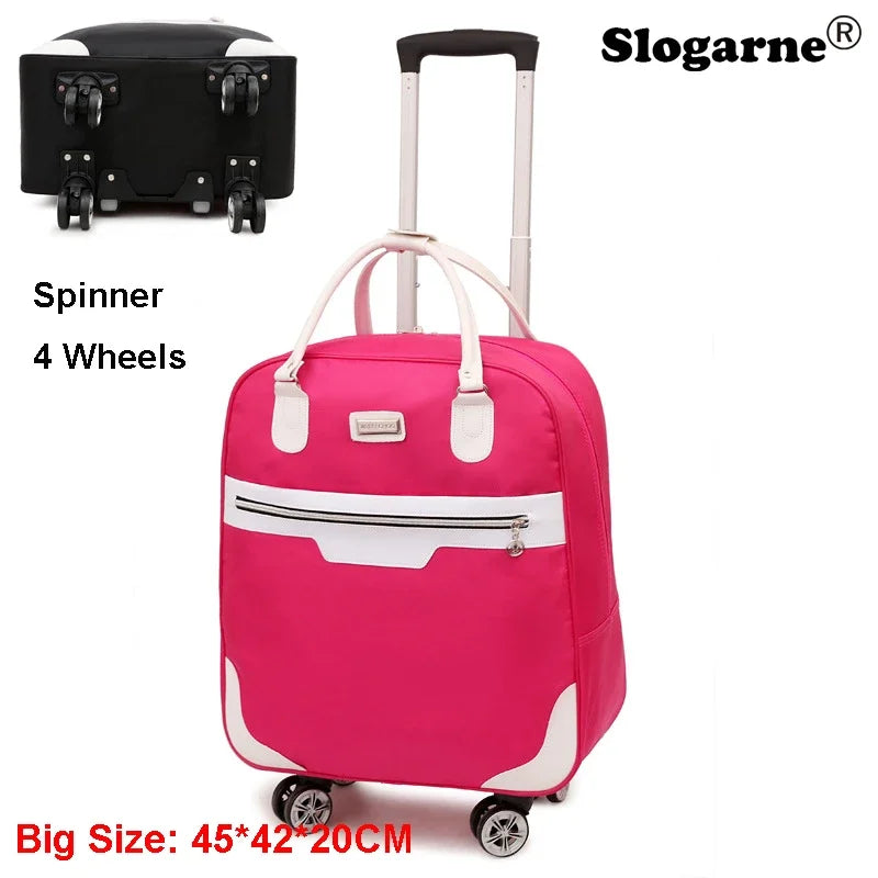 Fashion Rollkoffer Damen 4 Räder Spinner Reisetaschen Herren Geschäftsreise-Taschen Oxford-Koffer Wasserdichte Trolleys
