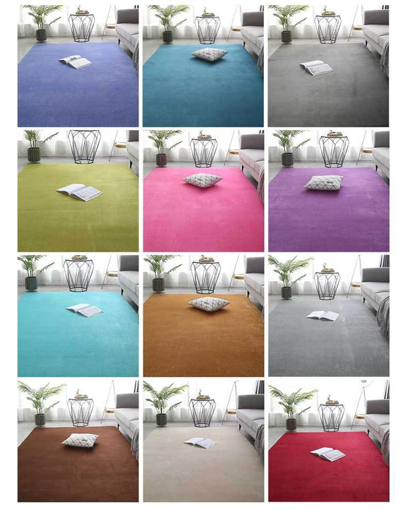 VIKAMA Tapis Moderne en Velours de Corail Doux Antidérapant pour Salon Chambre Grand Tapis de Jeu pour Enfants Tapis de Sol pour la Décoration Intérieure