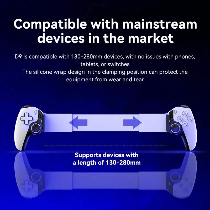 Hot Sale BSP D9 Tablet Controller Kabelloser Griff für Switch Game Bluetooth Stretching Joystick für PS3 PS4 Android IOS Gamepad
