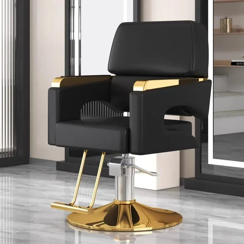 Chaise de Salon de Luxe Lifter, Protecteur en Métal, Dossier, Chaise de Barbier Pivotante, Fauteuil Confortable Nordique, Cadeira De Cabeleireiro, Mobilier de Salon