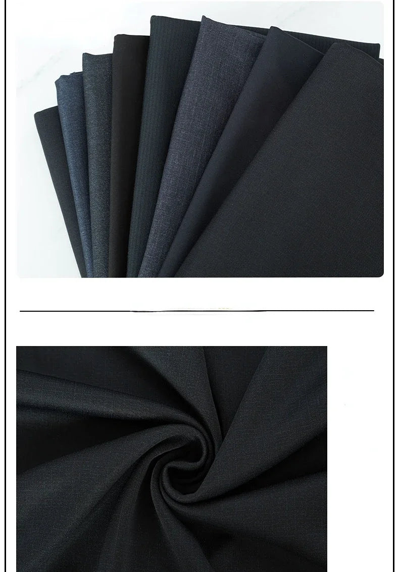 Tissu de Costume Élastique Haute Densité Mince Épais Manteau Pantalon Jupe Vêtements Design Tissu Anti-Boulochage Anti-Décoloration Vente en Gros au Mètre