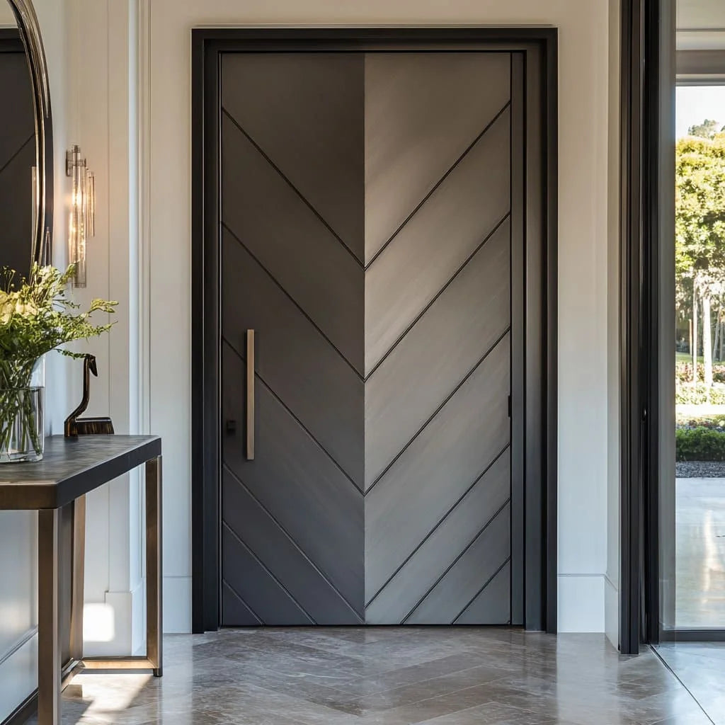 Portes Antivol pour Maison Portes de Sécurité Métalliques Vente en Gros Entrée Porte Principale à Rupture de Pont Thermique en Alliage d'Aluminium Porte Extérieure d'Entrée