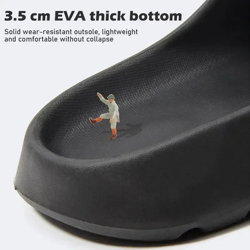 Women's Slippers EVA Soft Thick Soled Summer Fashion Slippers & Men's Yeezys Slides Beach Sandals