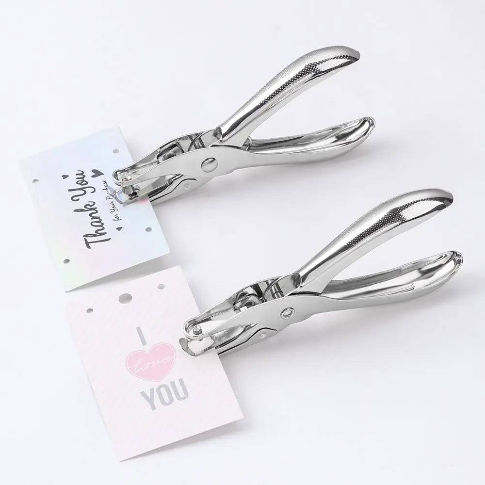 Poinçonneuse manuelle simple trou 3/6mm Outil de poinçonnage en métal pour Scrapbooking Boucles d'oreilles Colliers Cartes Fournitures scolaires de bureau
