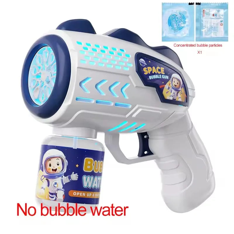 Vollautomatische Blasenpistole Raketen-Blasenmaschine Automatischer Gebläse mit Blasenflüssigkeit Spielzeug für Kinder Strand Outdoor-Blasengeschenke