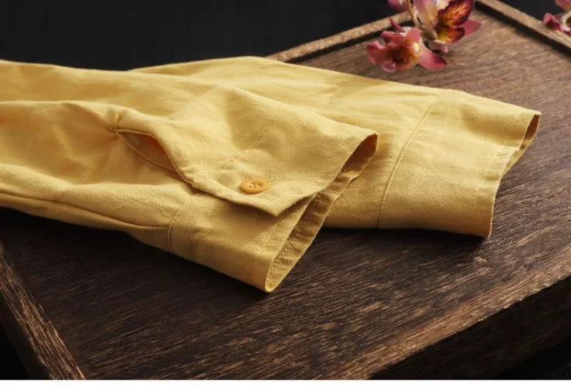 Chemisier ample grande taille respirant Chemise mi-longue coréenne décontractée Chemises d'automne Femme Chemises unies simples à manches longues