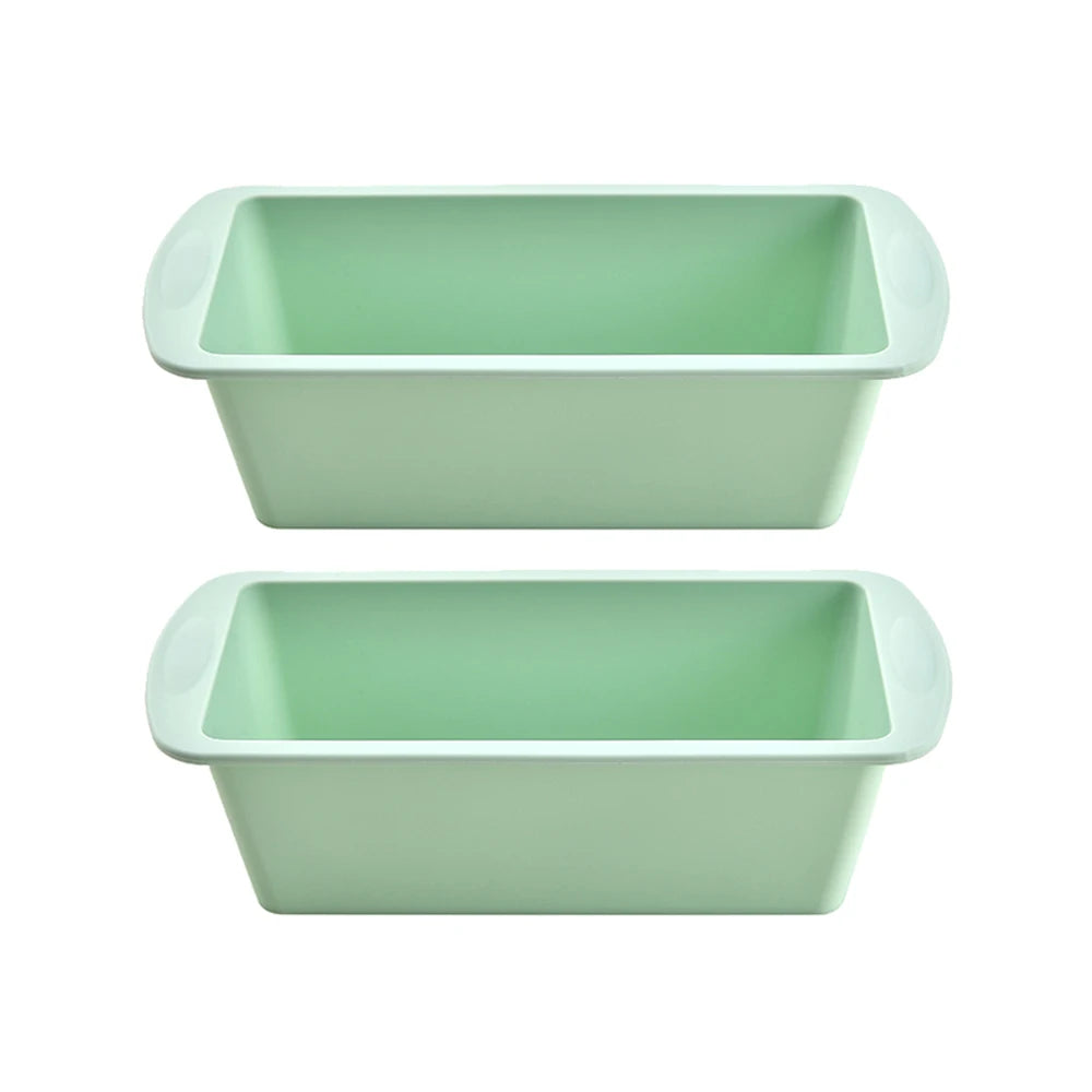 2 Stücke/Set Mini Kastenform Brot Toast Silikonform Rechteckige Kuchenform Käsekuchenform Backform Brot Backblech